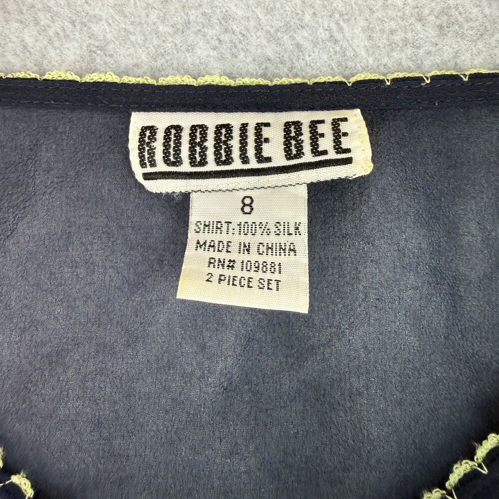 Robbie Bee 100% Blue Silk Slip Maxi Dress w/ Shawl Coquette Fairy Whimsy Core 8 - Picture 4 of 6